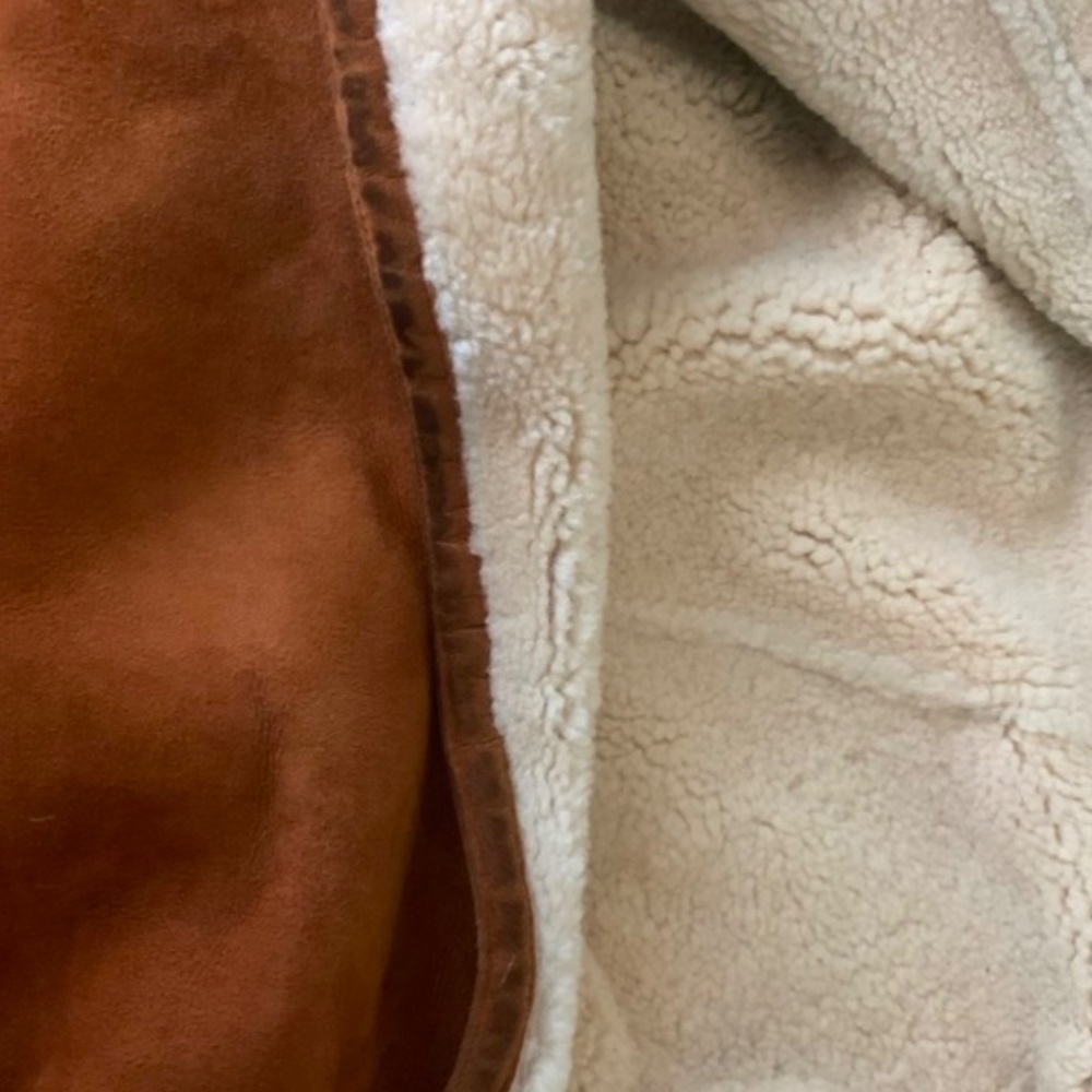 Vintage Shearling Coat - Rust Orange - Picture 3 of 5